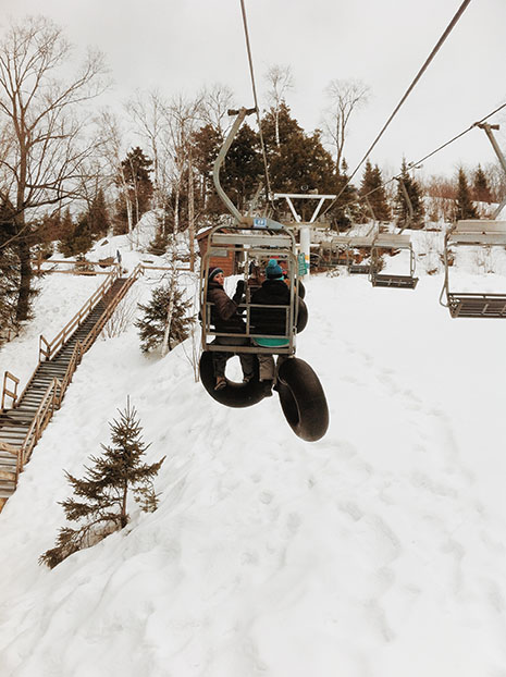 Hiver Montreal : Glissades sur Tubes