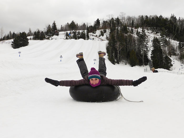 Hiver Montreal : Glissades sur Tubes