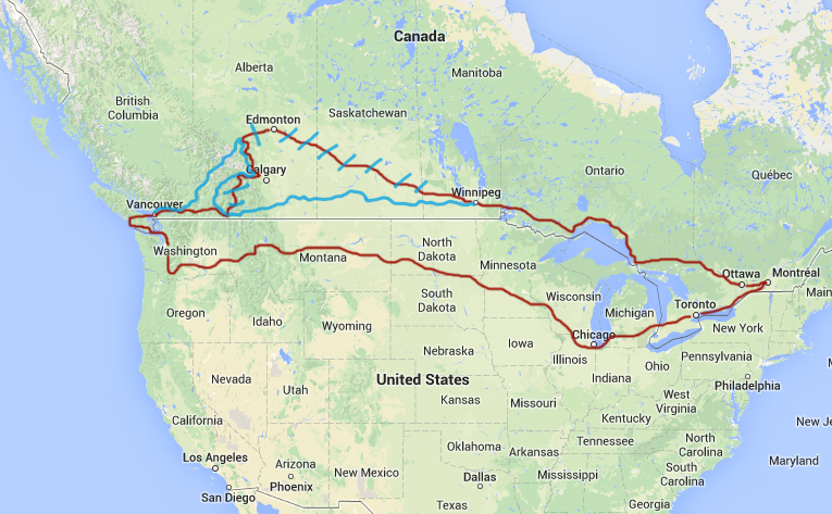 Road Trip en voiture: Itinéraire