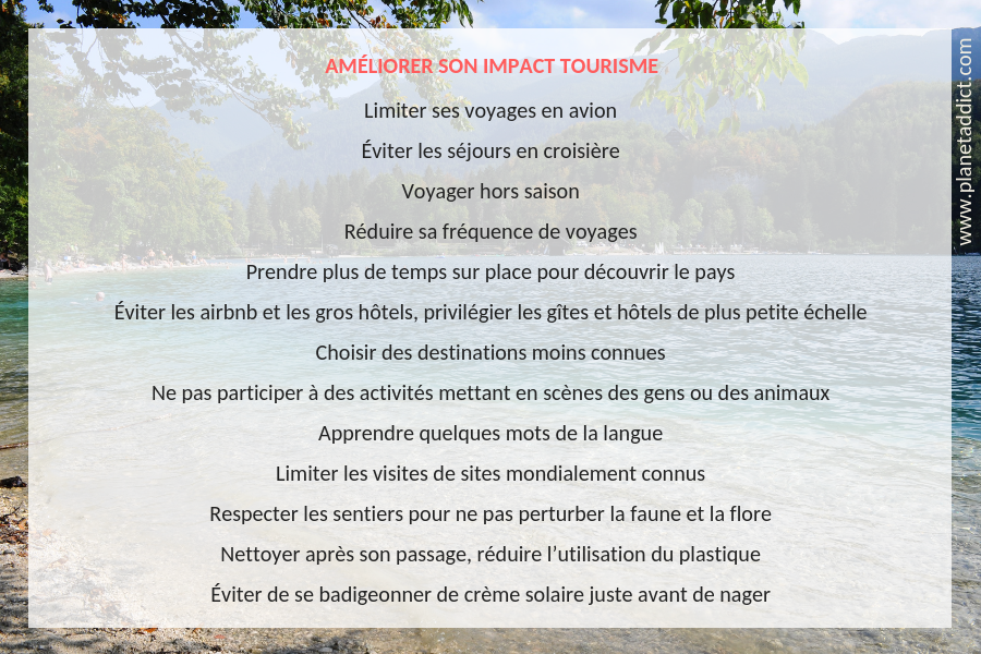 Améliorer son impact tourisme